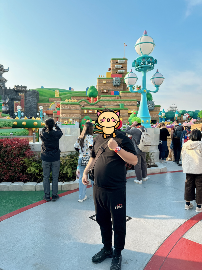 個案的旅遊照，明顯感受到較為肥胖。